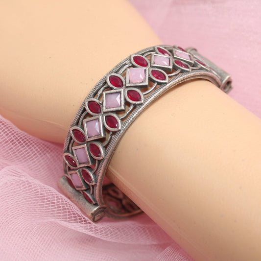 STONE CUTWORK KADA - PINK & MAROON
