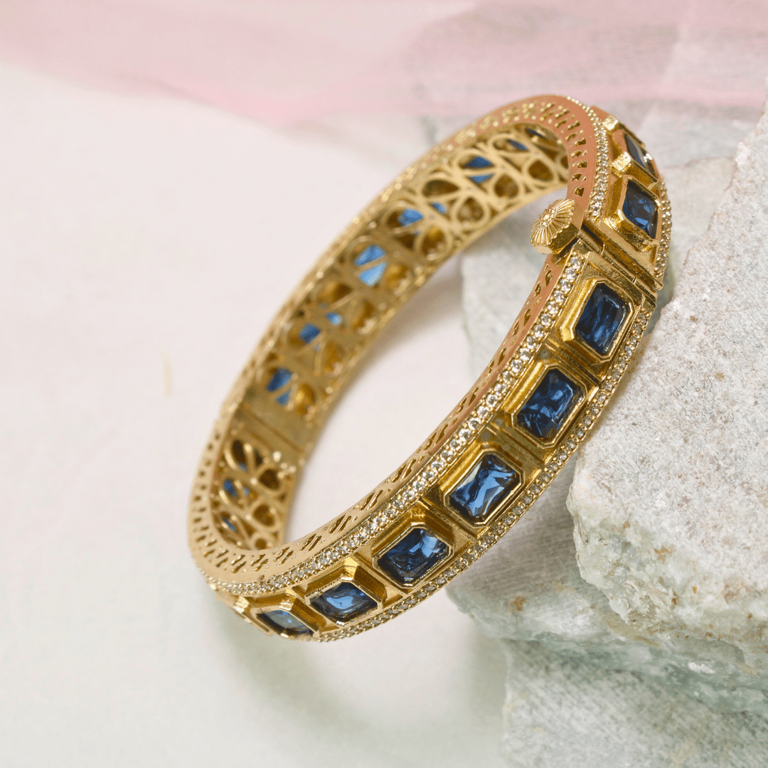 SUHANA MOISSANITE KADA - BLUE