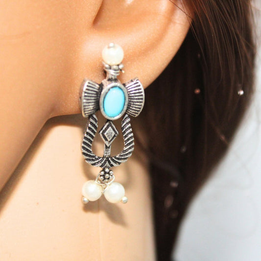 TEMPLE DESIGN NAVRANG NECKLACE SET-MINT