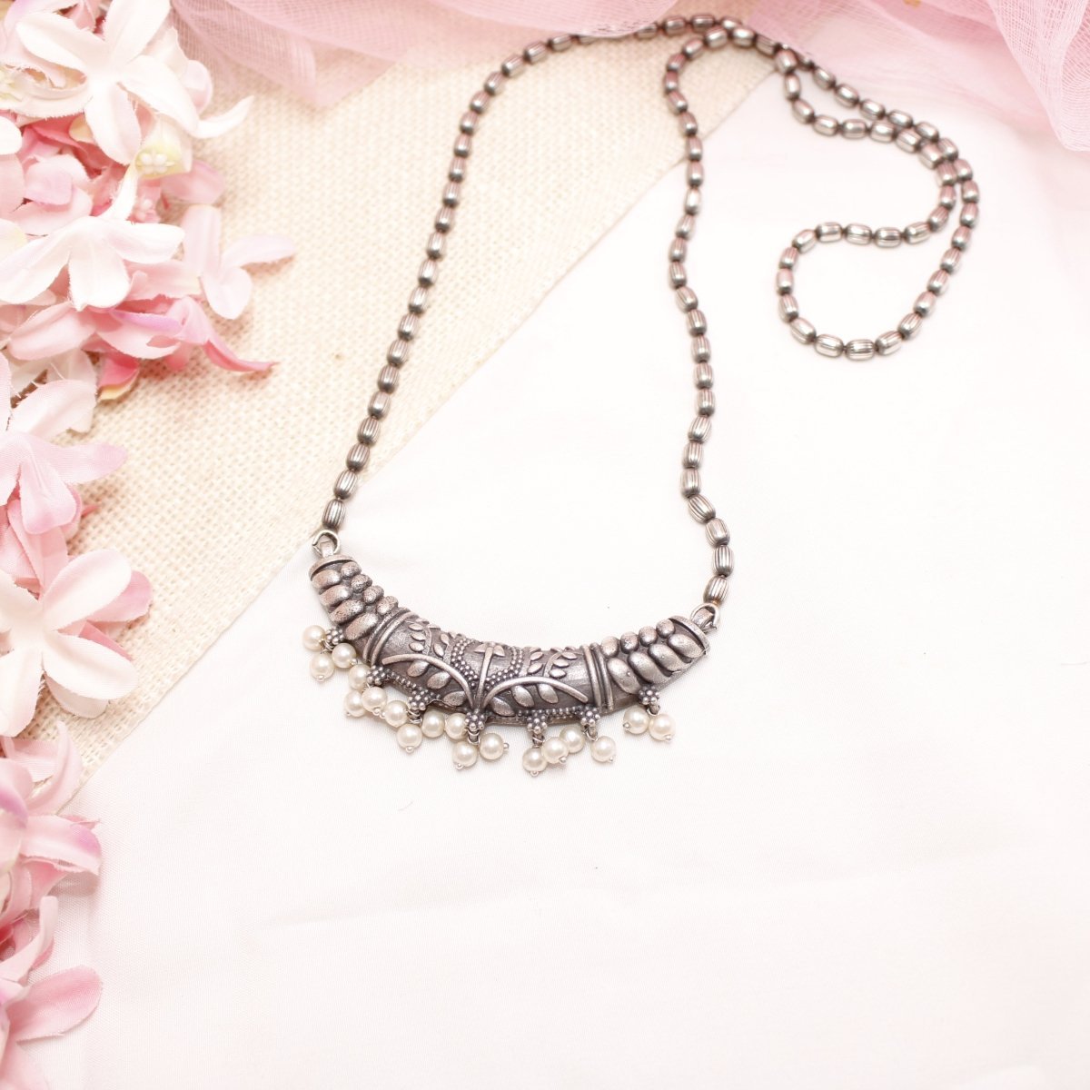 VINTAGE LOOK SILVER REPLICA THIN PENDANT