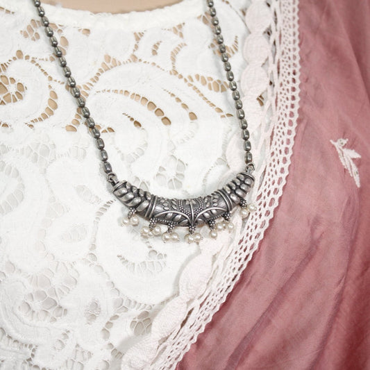 VINTAGE LOOK SILVER REPLICA THIN PENDANT