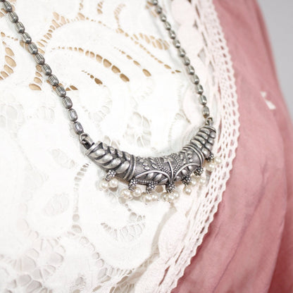 VINTAGE LOOK SILVER REPLICA THIN PENDANT