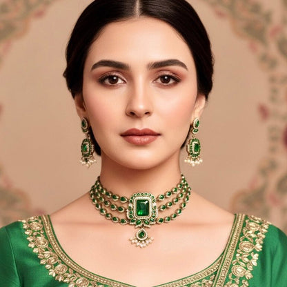 ZHALRA TEEN LADI CHOKER-GREEN