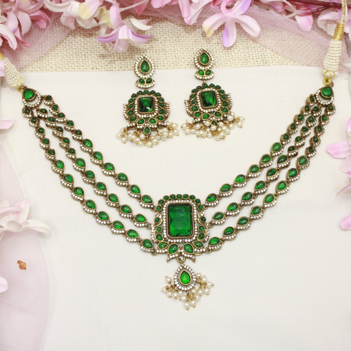 ZHALRA TEEN LADI CHOKER - GREEN