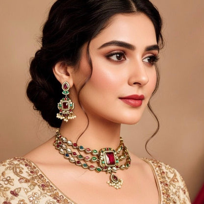 ZHALRA TEEN LADI CHOKER-NAVRATNA