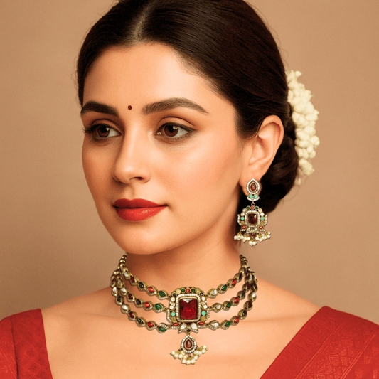 ZHALRA TEEN LADI CHOKER - NAVRATNA