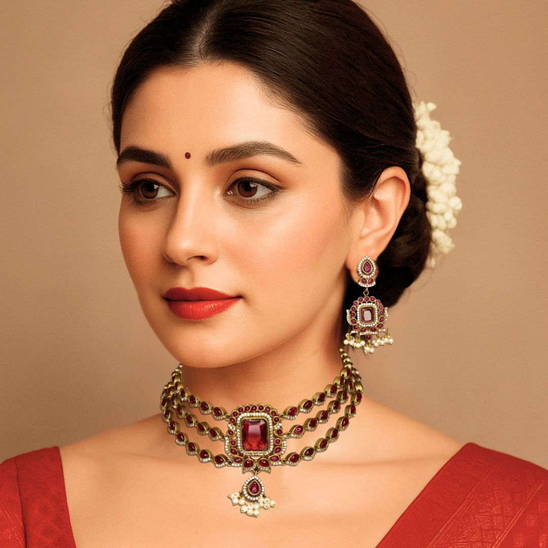 ZHALRA TEEN LADI CHOKER - RED