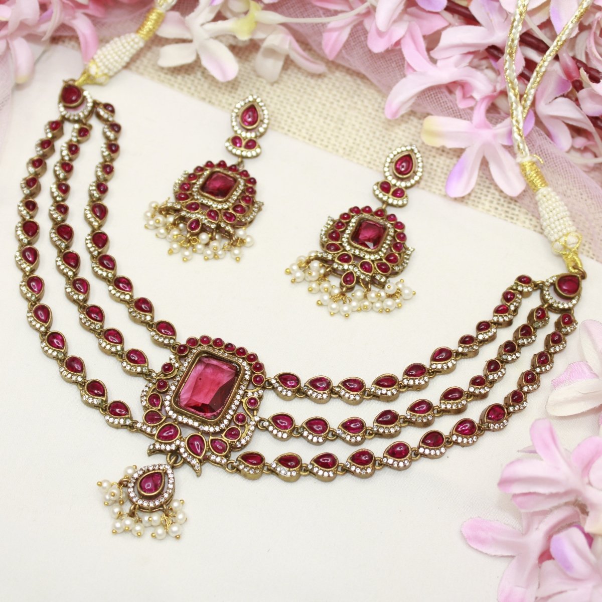 ZHALRA TEEN LADI CHOKER - RED