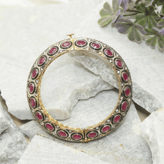 ZIRCON KADA GOLD PLATED - RED