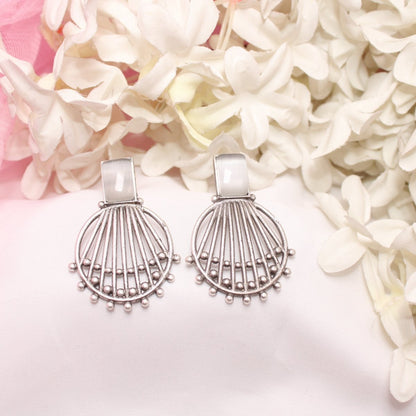 ZIVA MONALISA STONE EARRING - GREY