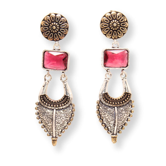 ALIA DUAL TONE JHUMKA - WINE