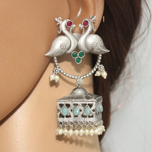 MOR PAIR BIG JHUMKA - SKY BLUE