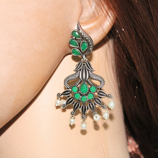 NAVRANG PANKHURI JHUMKA - GREEN