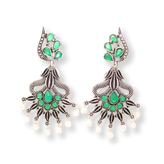 NAVRANG PANKHURI JHUMKA - GREEN