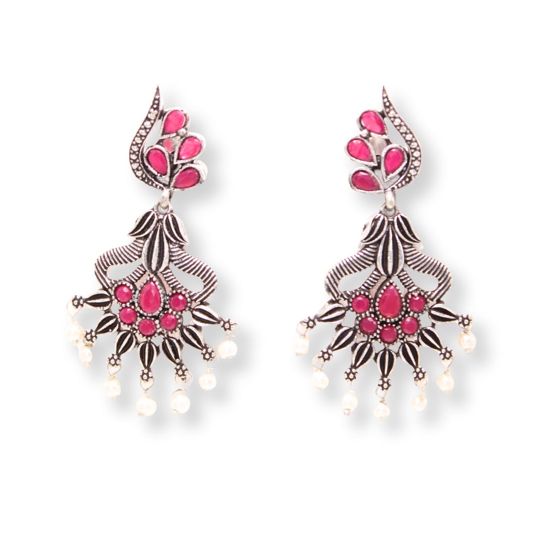 NAVRANG PANKHURI JHUMKA - MAROON