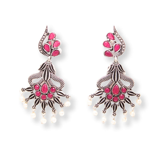 NAVRANG PANKHURI JHUMKA - MAROON