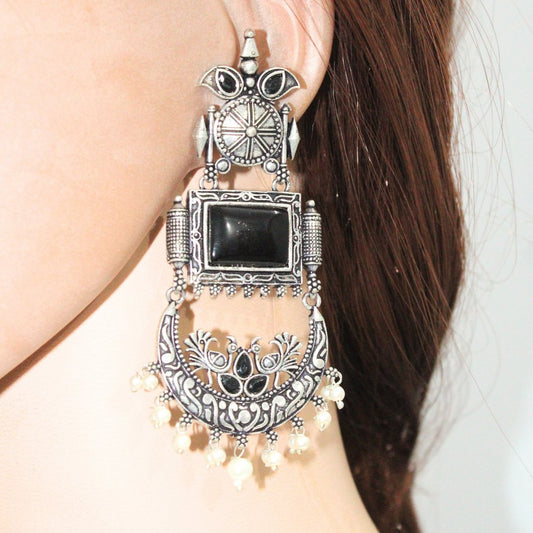 NEETI CHANDBALI JHUMKA - BLACK
