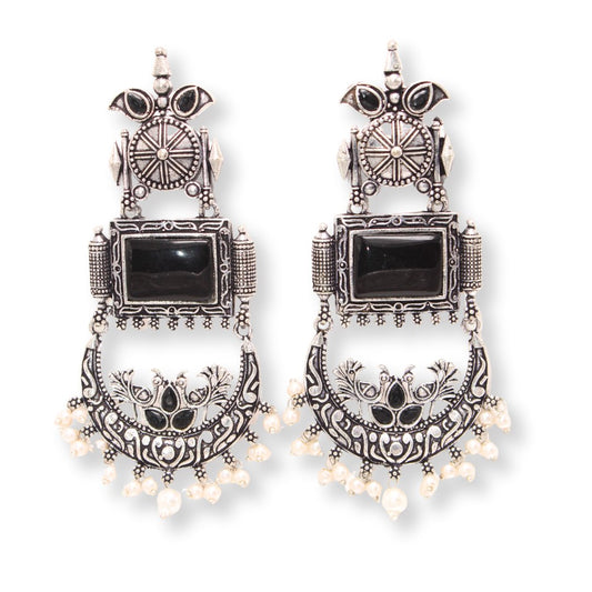NEETI CHANDBALI JHUMKA - BLACK