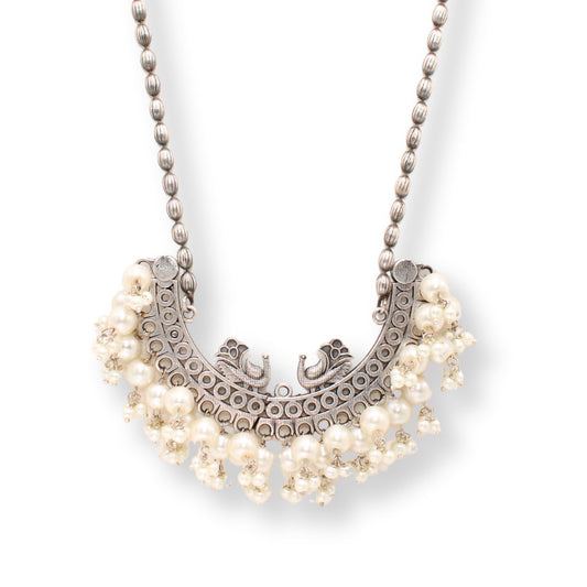 PEACOCK & PEARL PENDANT