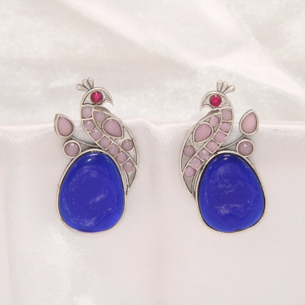 Buy KHOJ. CITY ALZENA HANDPAINTED BLUE AND PINK (EARRINGS) Online at Best  Prices in India - JioMart.
